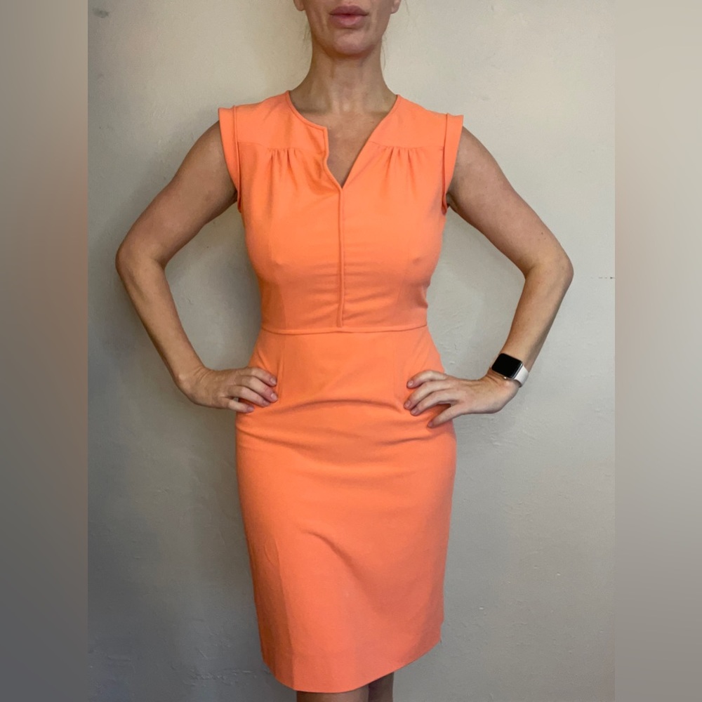 Coral sheath dress
